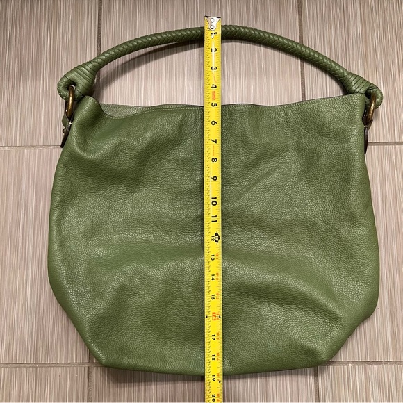 Talbots green pebbled leather purse handbag bag classic - Picture 3 of 8